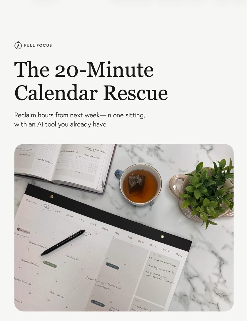 The 20-Minute Calendar Rescue bonus